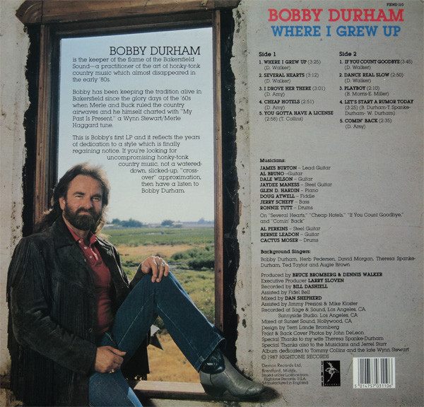 Bobby Durham - Where I Grew Up | Demon Records (FIEND 110) - 2