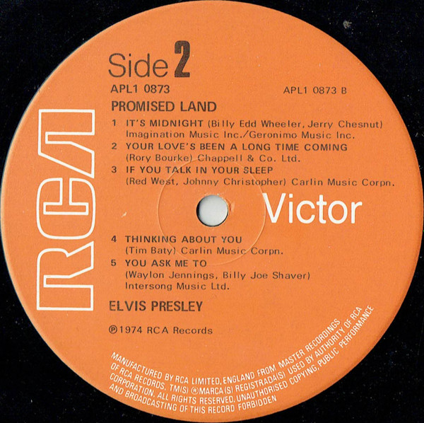 Elvis Presley - Promised Land | RCA (APL1-0873) - 4