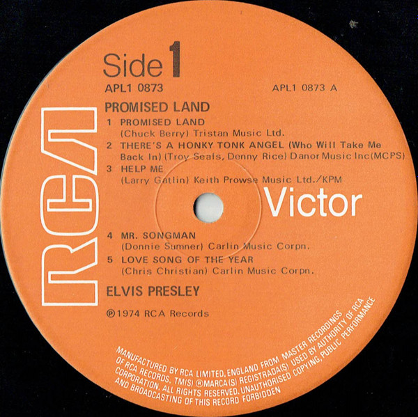 Elvis Presley - Promised Land | RCA (APL1-0873) - 3