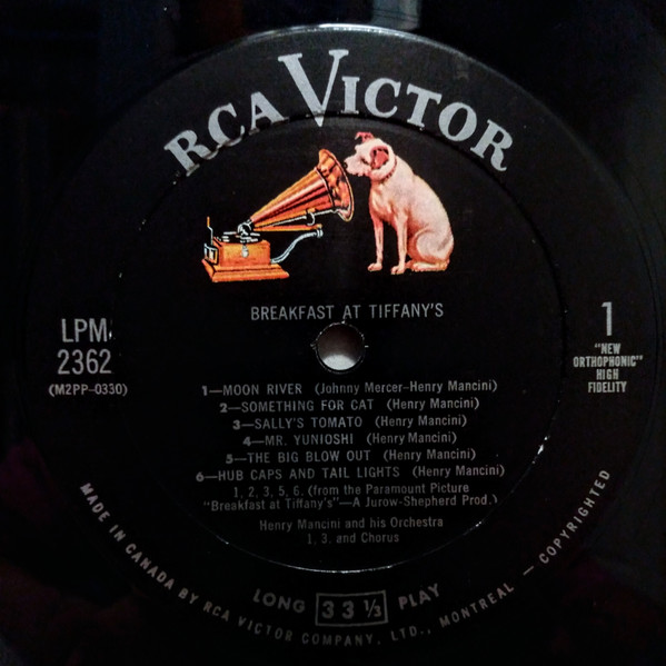 Henry Mancini - Breakfast At Tiffany's (Music From The Motion Picture Score) | RCA Victor (LPM-2362) - 3 Henry Mancini - Breakfast At Tiffany's (Music From The Motion Picture Score) | RCA Victor (LPM-2362) - 3