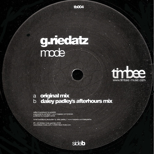 Gareth Riedatz - Mode | Timbee Music (tb004) - main