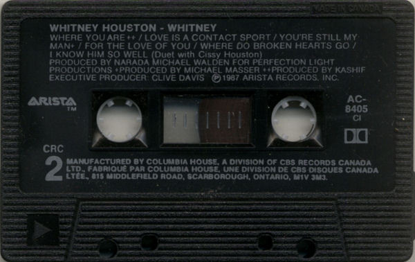 Whitney Houston - Whitney | Arista (AC-8405) - 4