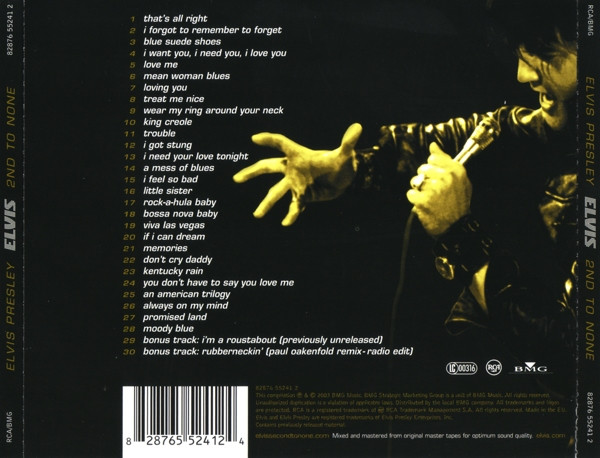 Elvis Presley - Elvis 2nd To None | RCA (82876 55241 2) - 2