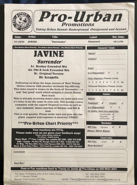 Javine - Surrender (Your Love) | Innocent (SINTDJ 52) - 3