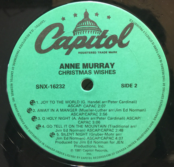 Anne Murray - Christmas Wishes | Capitol Records (SNX-16232) - 4 Anne Murray - Christmas Wishes | Capitol Records (SNX-16232) - 4