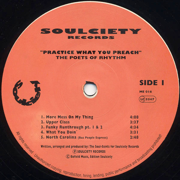 The Poets Of Rhythm - Practice What You Preach | Soulciety Records (ME 016) - 3