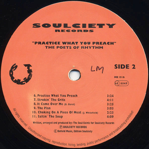 The Poets Of Rhythm - Practice What You Preach | Soulciety Records (ME 016) - 4