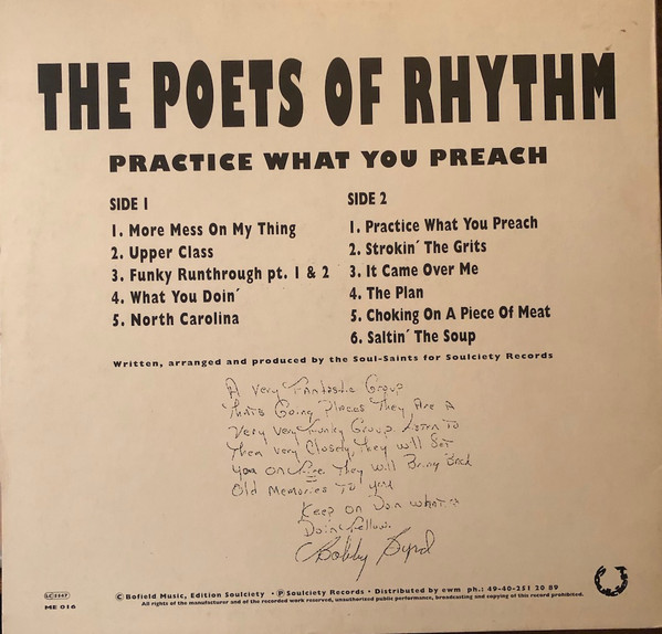 The Poets Of Rhythm - Practice What You Preach | Soulciety Records (ME 016) - 2