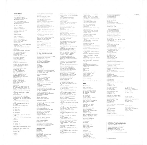 The Manhattan Transfer - Vocalese | Atlantic (781 266-1) - 4