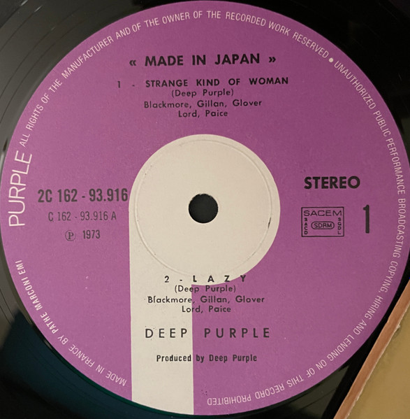 Deep Purple - Made In Japan | Purple Records (2C 162-93.915/6) - 4 Deep Purple - Made In Japan | Purple Records (2C 162-93.915/6) - 4