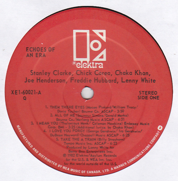 Chaka Khan / Freddie Hubbard / Joe Henderson / Chick Corea / Stanley Clarke / Lenny White - Echoes Of An Era | Elektra (XE1-60021) - 3