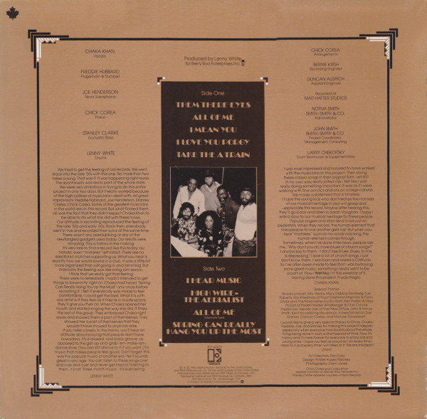 Chaka Khan / Freddie Hubbard / Joe Henderson / Chick Corea / Stanley Clarke / Lenny White - Echoes Of An Era | Elektra (XE1-60021) - 2