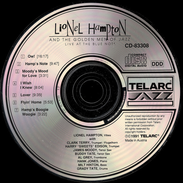 Lionel Hampton And The Golden Men Of Jazz - Live At The Blue Note | Telarc Jazz (CD-83308) - 3