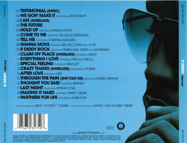 P. Diddy - Press Play | Bad Boy Entertainment (7567-93575-2) - 2
