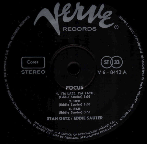 Stan Getz / Eddie Sauter - Focus [Vinyl] | Verve Records (V6-8412) - 3