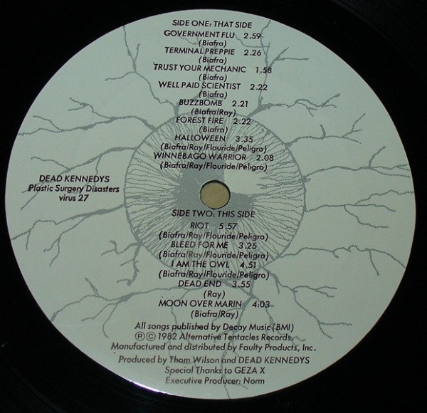 Dead Kennedys - Plastic Surgery Disasters | Alternative Tentacles (VIRUS 27) - 2 Dead Kennedys - Plastic Surgery Disasters | Alternative Tentacles (VIRUS 27) - 2