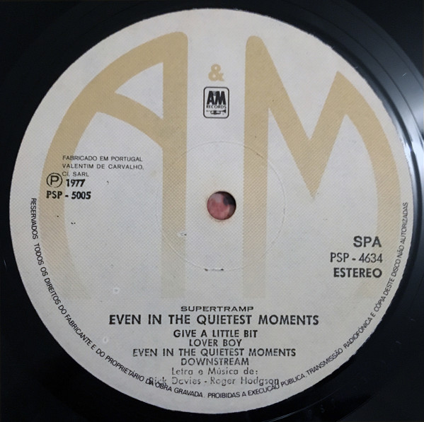 Supertramp - Even In The Quietest Moments... | A&M Records (2PSP-4634) - 3