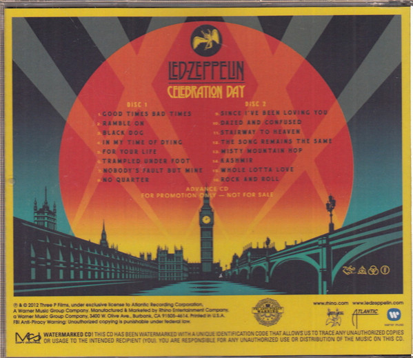 Led Zeppelin - Celebration Day | Warner Music (PRCD 400223) - 2