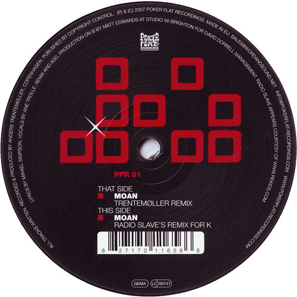 Trentemøller - Moan | Poker Flat Recordings (PFR 81) - 2