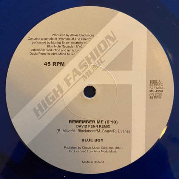 Blue Boy - Remember Me (Remixes) | High Fashion Music (MS 499)