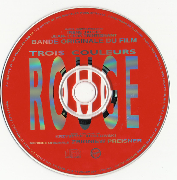 Zbigniew Preisner - Trois Couleurs: Rouge (Bande Originale Du Film) | Virgin (7243 8 39784 2 7) - 2 Zbigniew Preisner - Trois Couleurs: Rouge (Bande Originale Du Film) | Virgin (7243 8 39784 2 7) - 2