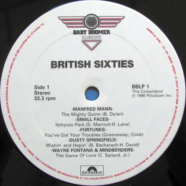 Various - British Sixties | Polydor (BBLP 1) - 3 Various - British Sixties | Polydor (BBLP 1) - 3
