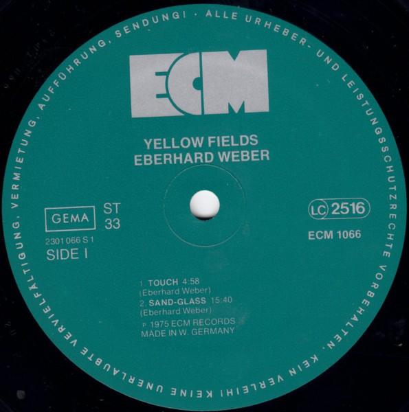Eberhard Weber - Yellow Fields | ECM Records (ECM 1066 ST) - 3 Eberhard Weber - Yellow Fields | ECM Records (ECM 1066 ST) - 3