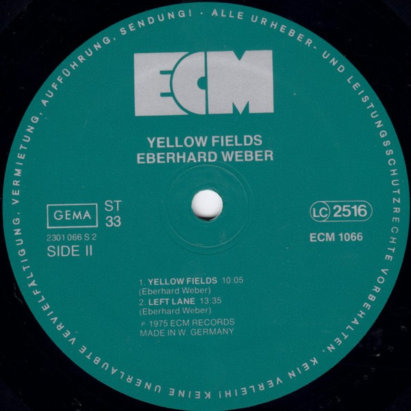 Eberhard Weber - Yellow Fields | ECM Records (ECM 1066 ST) - 4 Eberhard Weber - Yellow Fields | ECM Records (ECM 1066 ST) - 4