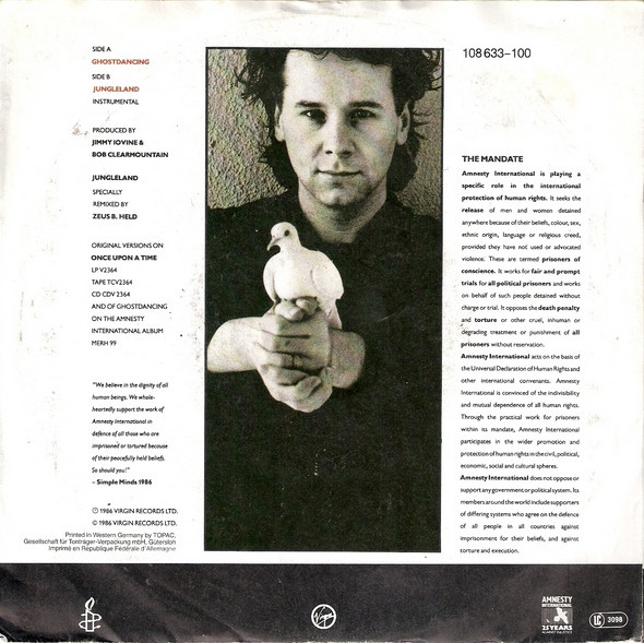 Simple Minds - Ghostdancing | Virgin (108 633) - 2