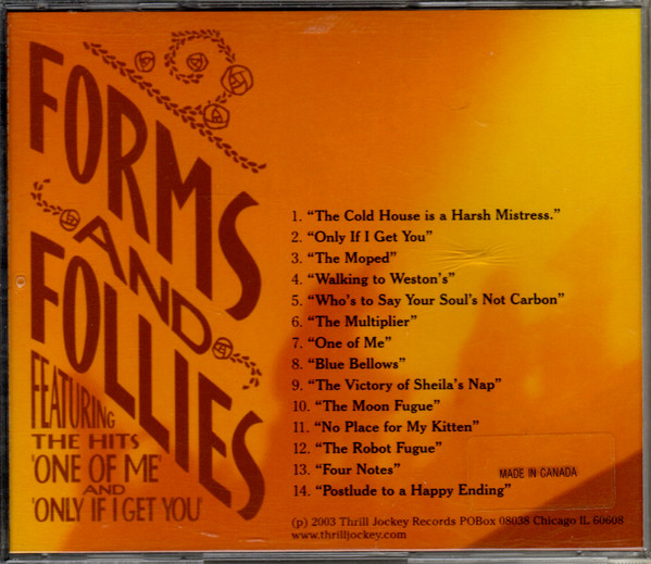 The Lonesome Organist - Forms And Follies | Thrill Jockey (thrill 126) - 2