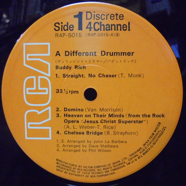 Buddy Rich - A Different Drummer | RCA (R4P-5015) - 3