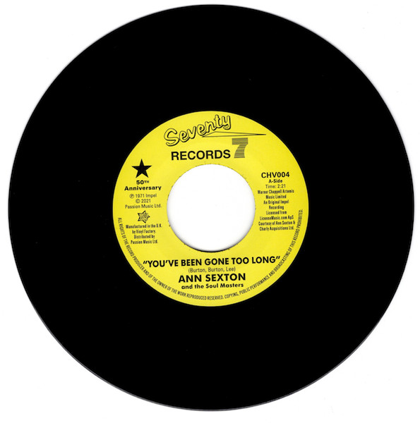 Ann Sexton And The Masters Of Soul / Ann Sexton - You've Been Gone Too Long / I Had A Fight With Love | Outta Sight (CHV004) - 3 Ann Sexton And The Masters Of Soul / Ann Sexton - You've Been Gone Too Long / I Had A Fight With Love | Outta Sight (CHV004) - 3
