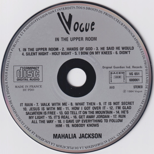 Mahalia Jackson - In The Upper Room | Vogue (600061) - 4 Mahalia Jackson - In The Upper Room | Vogue (600061) - 4