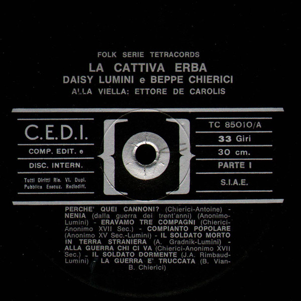 Daisy Lumini E Beppe Chierici - La Cattiva Erba | C.E.D.I. (TC 85010) - 4 Daisy Lumini E Beppe Chierici - La Cattiva Erba | C.E.D.I. (TC 85010) - 4