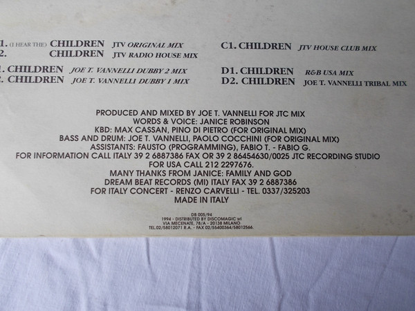 Janice Robinson - Children | Dream Beat (DB 005/94) - 2 Janice Robinson - Children | Dream Beat (DB 005/94) - 2