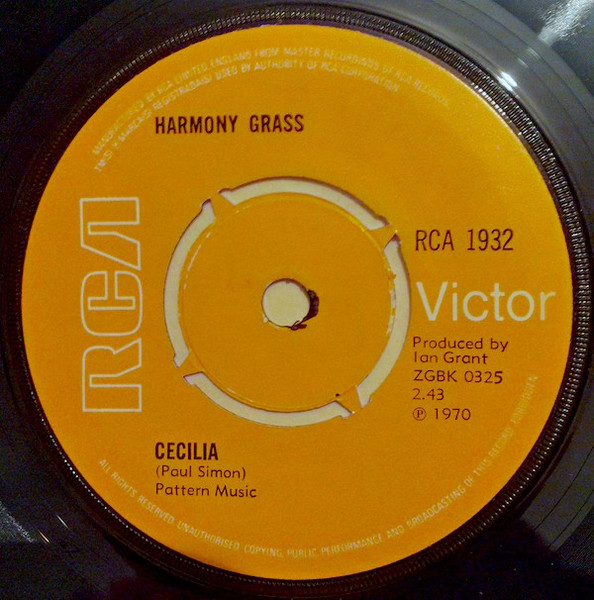 Harmony Grass - Cecilia | RCA Victor (RCA 1932) - 3