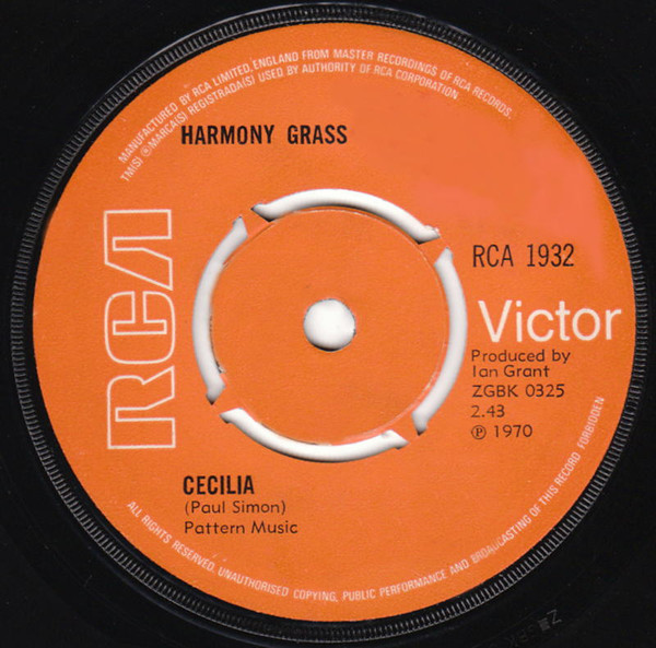 Harmony Grass - Cecilia | RCA Victor (RCA 1932) - main