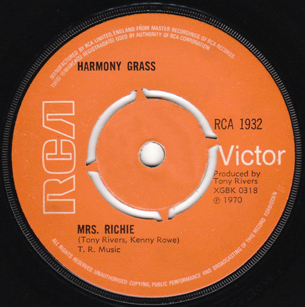 Harmony Grass - Cecilia | RCA Victor (RCA 1932) - 2