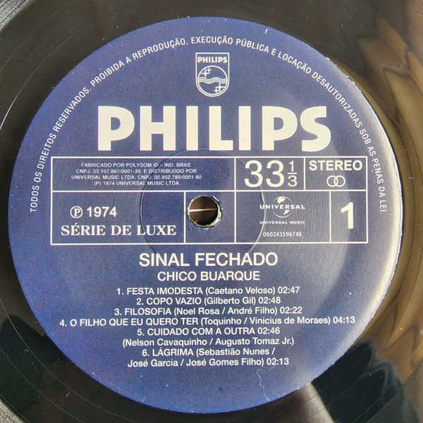 Chico Buarque - Sinal Fechado | Philips (060243596746) - 3