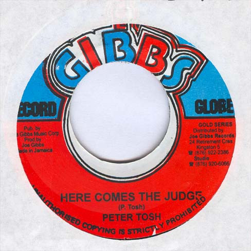 Peter Tosh / Joe Gibbs & The Professionals - Here Comes The Judge / Judgement | Joe Gibbs Record Globe (none)