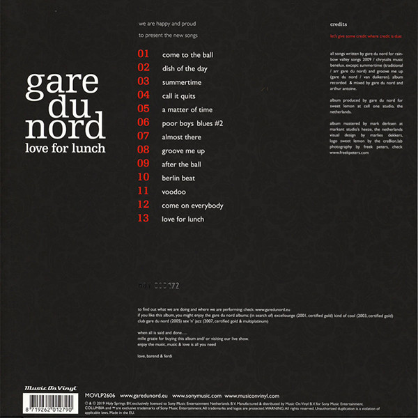 Gare Du Nord - Love For Lunch | Music On Vinyl (MOVLP2606) - 2 Gare Du Nord - Love For Lunch | Music On Vinyl (MOVLP2606) - 2