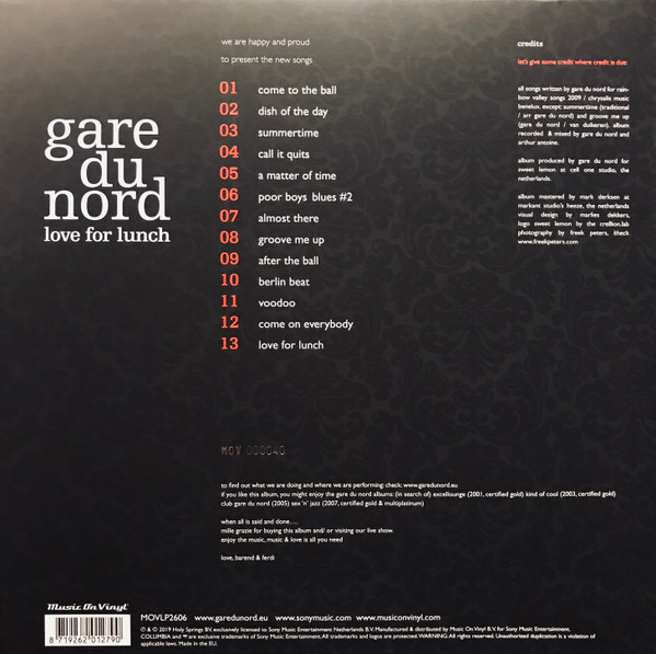 Gare Du Nord - Love For Lunch | Music On Vinyl (MOVLP2606) - 4 Gare Du Nord - Love For Lunch | Music On Vinyl (MOVLP2606) - 4