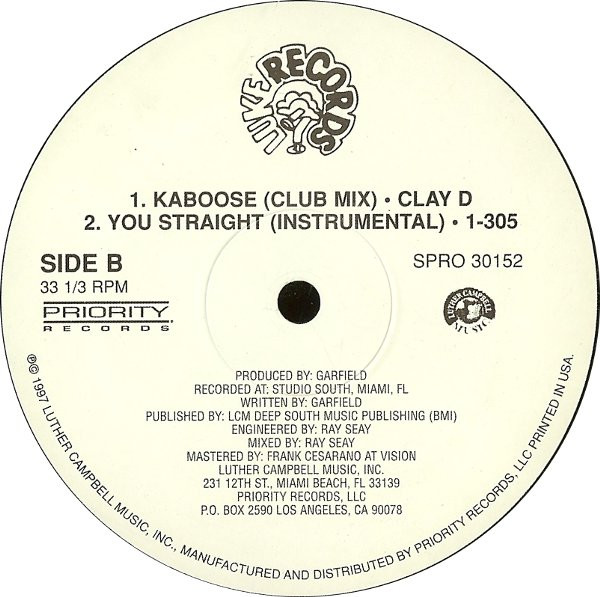 Beat Master Clay D. / 1-305 - Kaboose / You Straight | Luke Records (SPRO 30152) - 2 Beat Master Clay D. / 1-305 - Kaboose / You Straight | Luke Records (SPRO 30152) - 2
