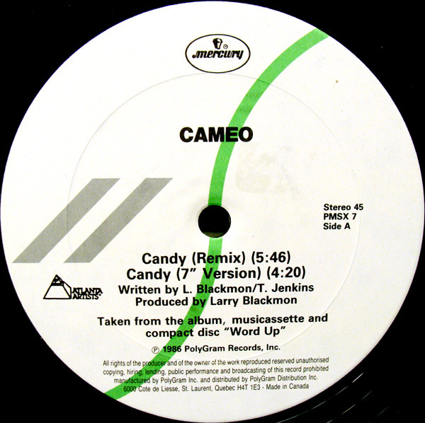 Cameo - Candy / She's Strange | Mercury (PMSX 7) - 2