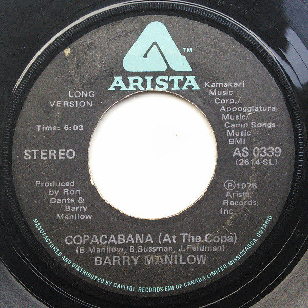 Barry Manilow - Copacabana (At The Copa) (7") [Vinyl] | Arista (AS 0339)