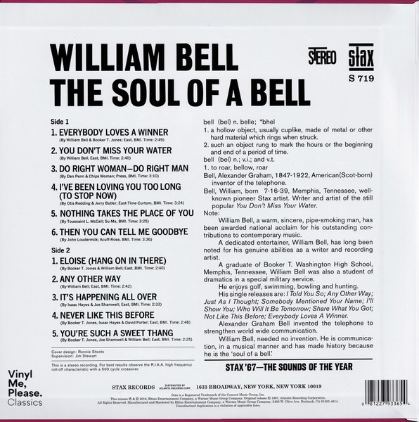 William Bell - The Soul Of A Bell | Stax (S719) - 2 William Bell - The Soul Of A Bell | Stax (S719) - 2