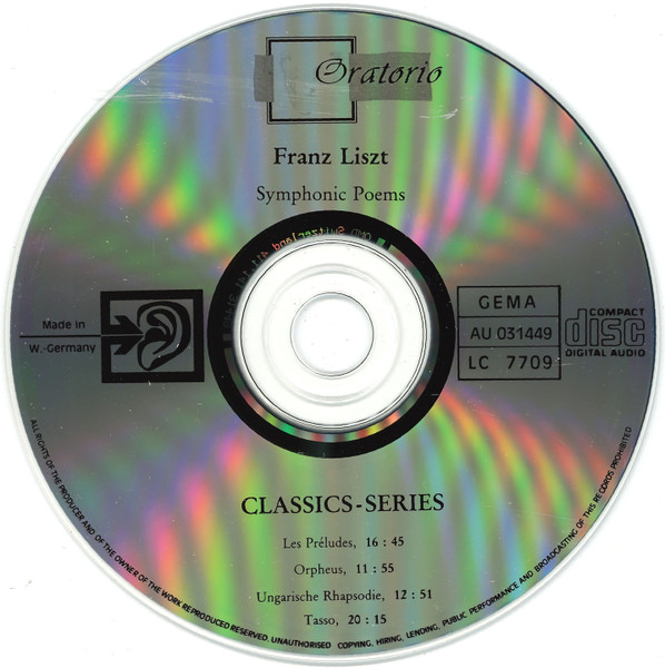 Franz Liszt / Hungarian State Orchestra - Poèmes Symphoniques - Rapsodie Hongroises | Oratorio (AU 031449) - 3