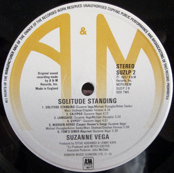 Suzanne Vega - Solitude Standing | A&M Records (SUZLP 2) - 3
