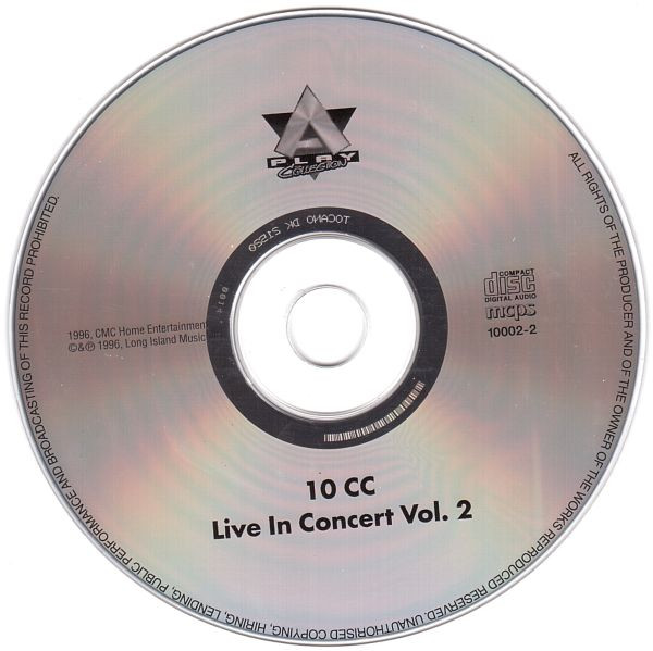 10cc - Live In Concert - Volume Two | A Play Collection (10002-2) - main