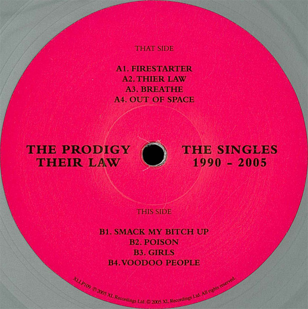 The Prodigy - Their Law - The Singles 1990-2005 | XL Recordings (XLLP190) - 2